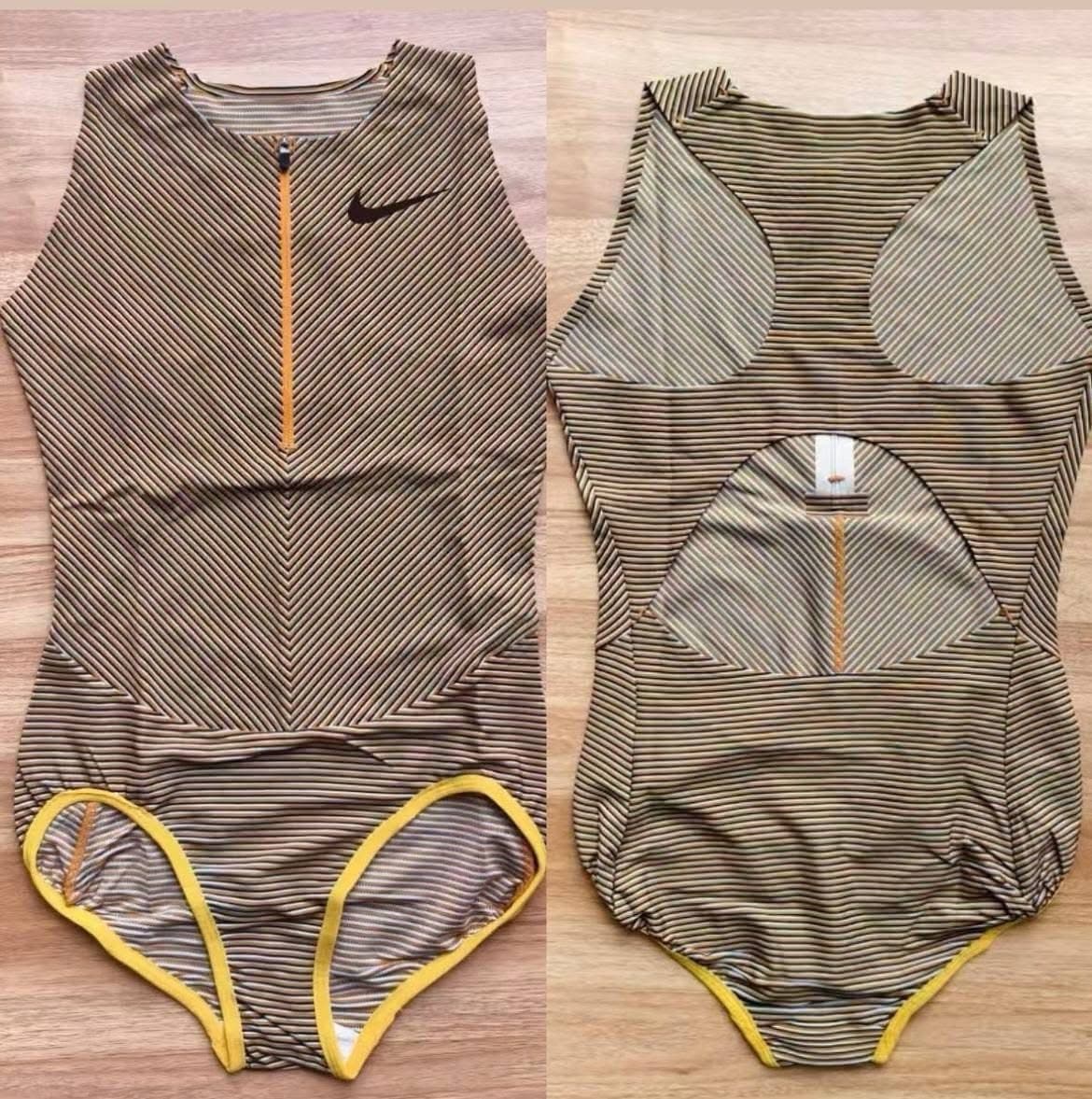 Nike womens speed suit dark brown black